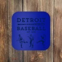 Classic Detroit Baseball Fan Retro Funny Gift Coaster thumb 0