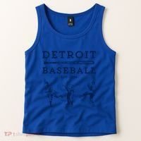 Classic Detroit Baseball Fan Retro Funny Gift Tank Top thumb 2