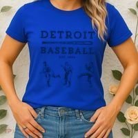 Classic Detroit Baseball Fan Retro Funny Gift Women's T-Shirt thumb 2