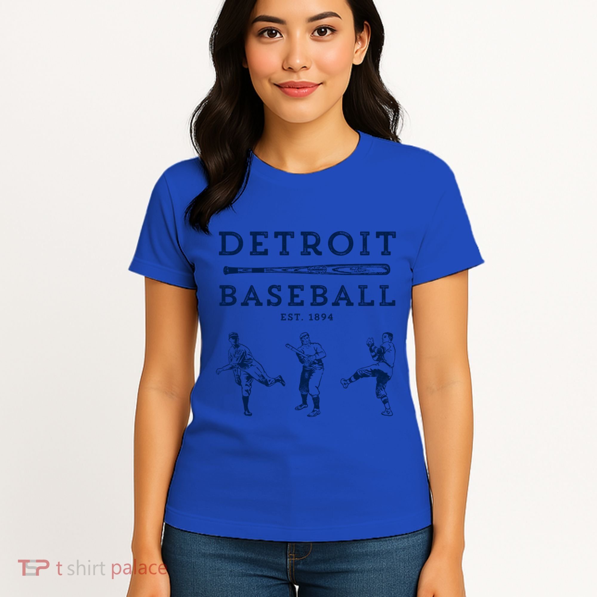 Classic Detroit Baseball Fan Retro Funny Gift Women's T-Shirt