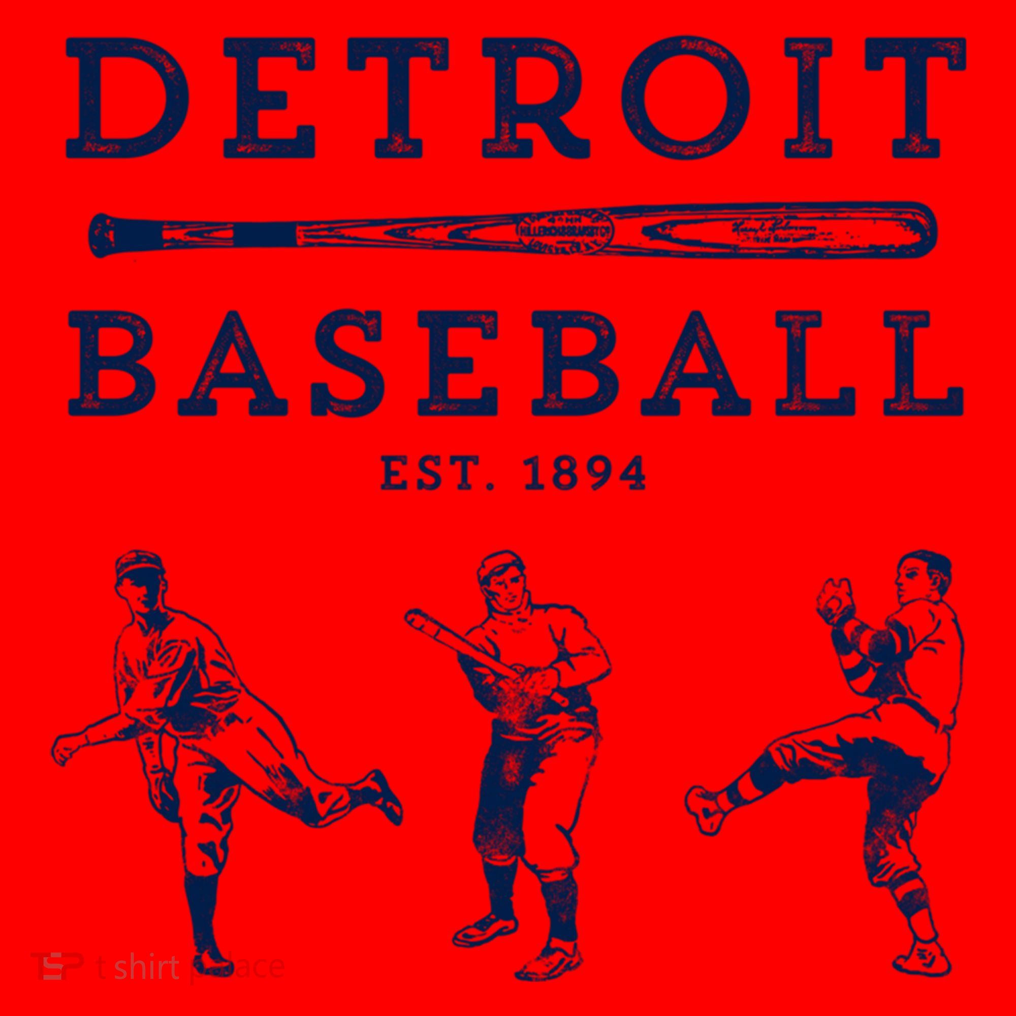 Classic Detroit Baseball Fan Retro Funny Gift Santa Hat