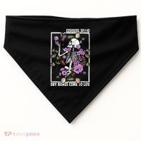 Christian Dry Bones Come To Life Floral Skeleton USA-Made Doggie Bandana thumb 0