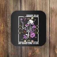 Christian Dry Bones Come To Life Floral Skeleton Coaster thumb 0