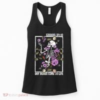 Christian Dry Bones Come To Life Floral Skeleton Women's Tank Top thumb 0