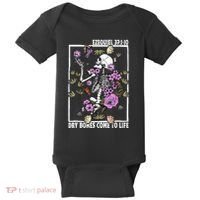 Christian Dry Bones Come To Life Floral Skeleton Baby Bodysuit thumb 0