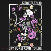 Christian Dry Bones Come To Life Floral Skeleton Baby Bodysuit thumb 2