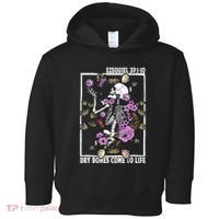 Christian Dry Bones Come To Life Floral Skeleton Toddler Hoodie thumb 0