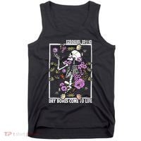 Christian Dry Bones Come To Life Floral Skeleton Tank Top thumb 0