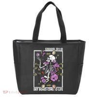 Christian Dry Bones Come To Life Floral Skeleton Tote Bag thumb 0
