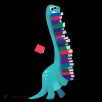 Cute Dinosaur Book Reading Readasaurus Backpack thumb 2