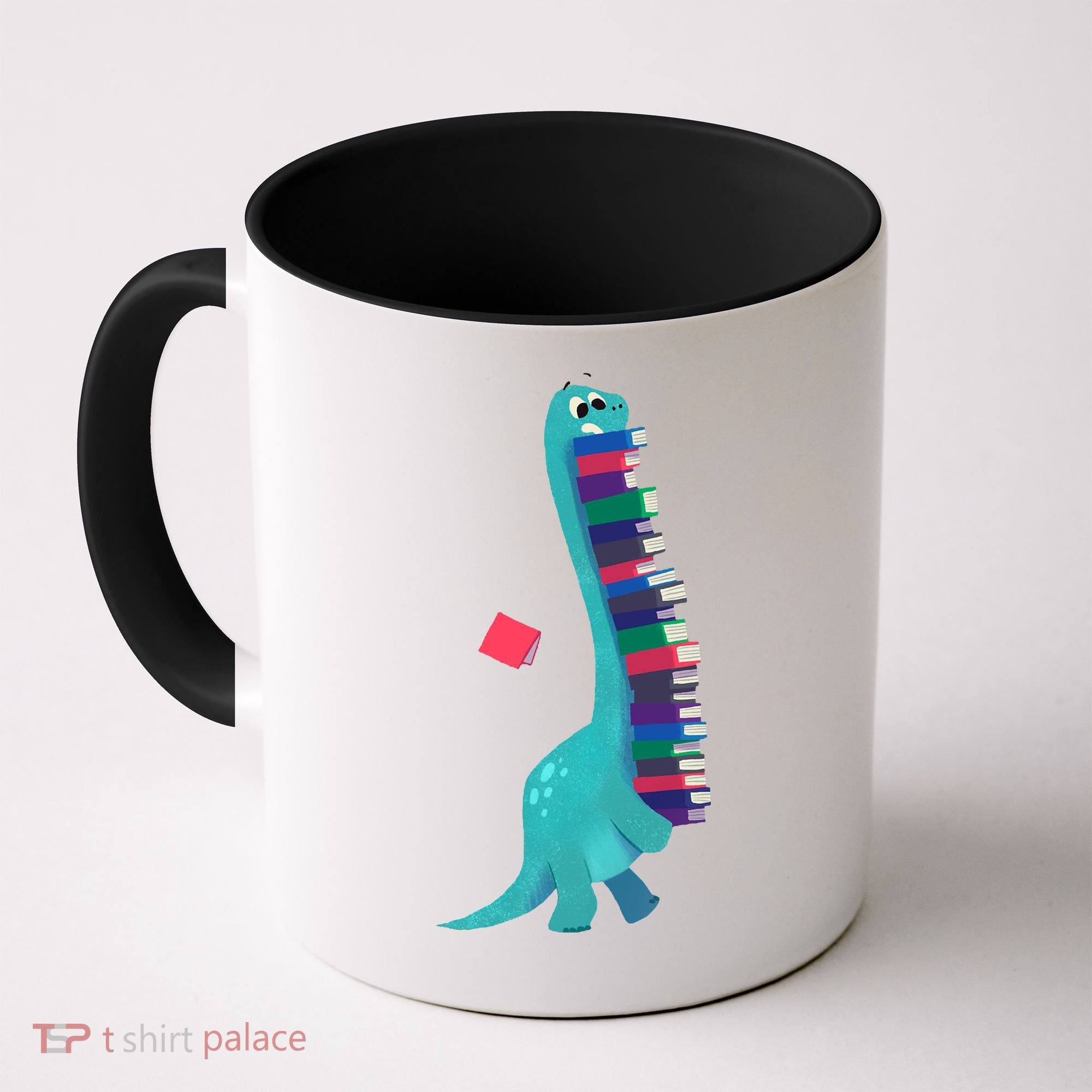Cute Dinosaur Book Reading Readasaurus Coffee Mug