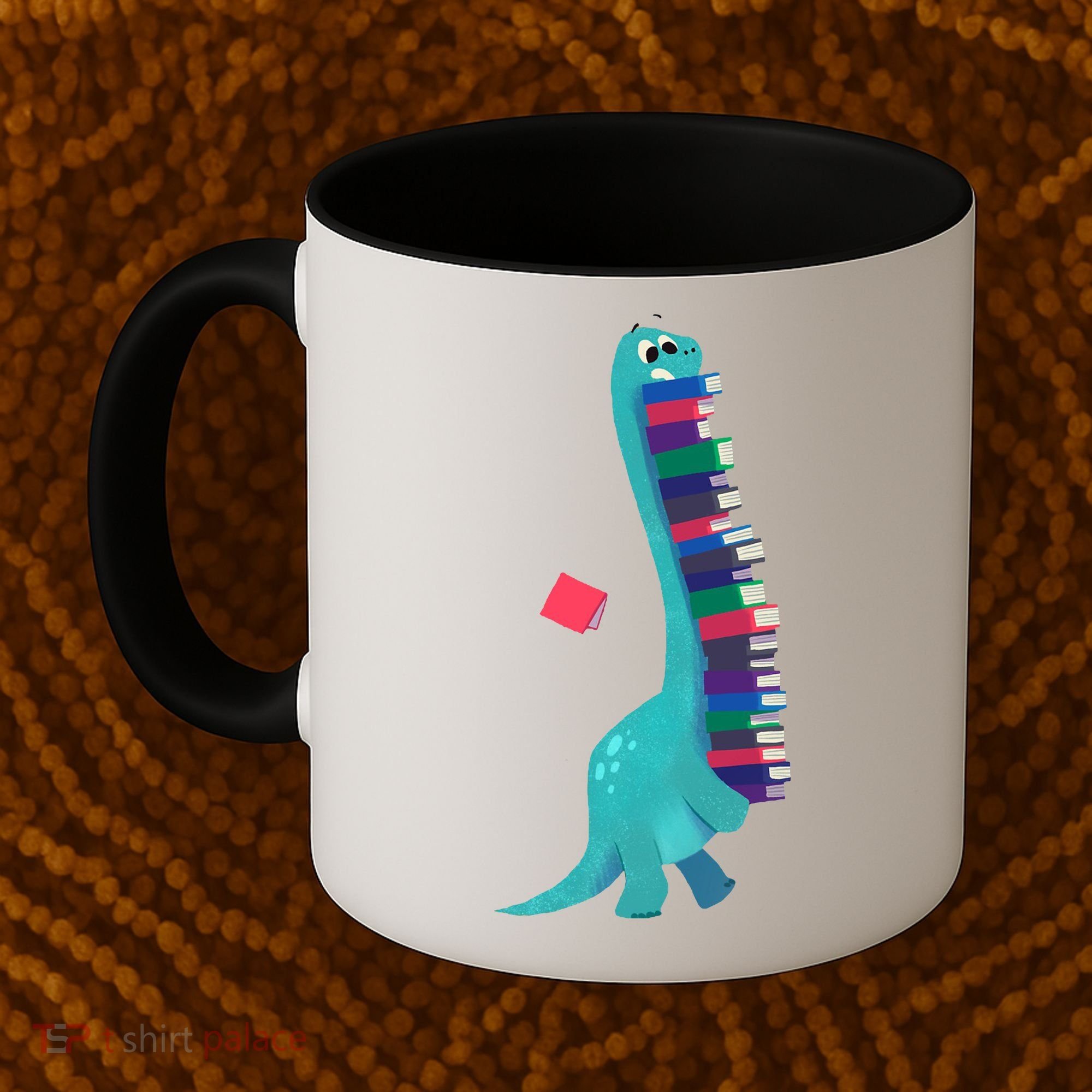 Cute Dinosaur Book Reading Readasaurus Coffee Mug