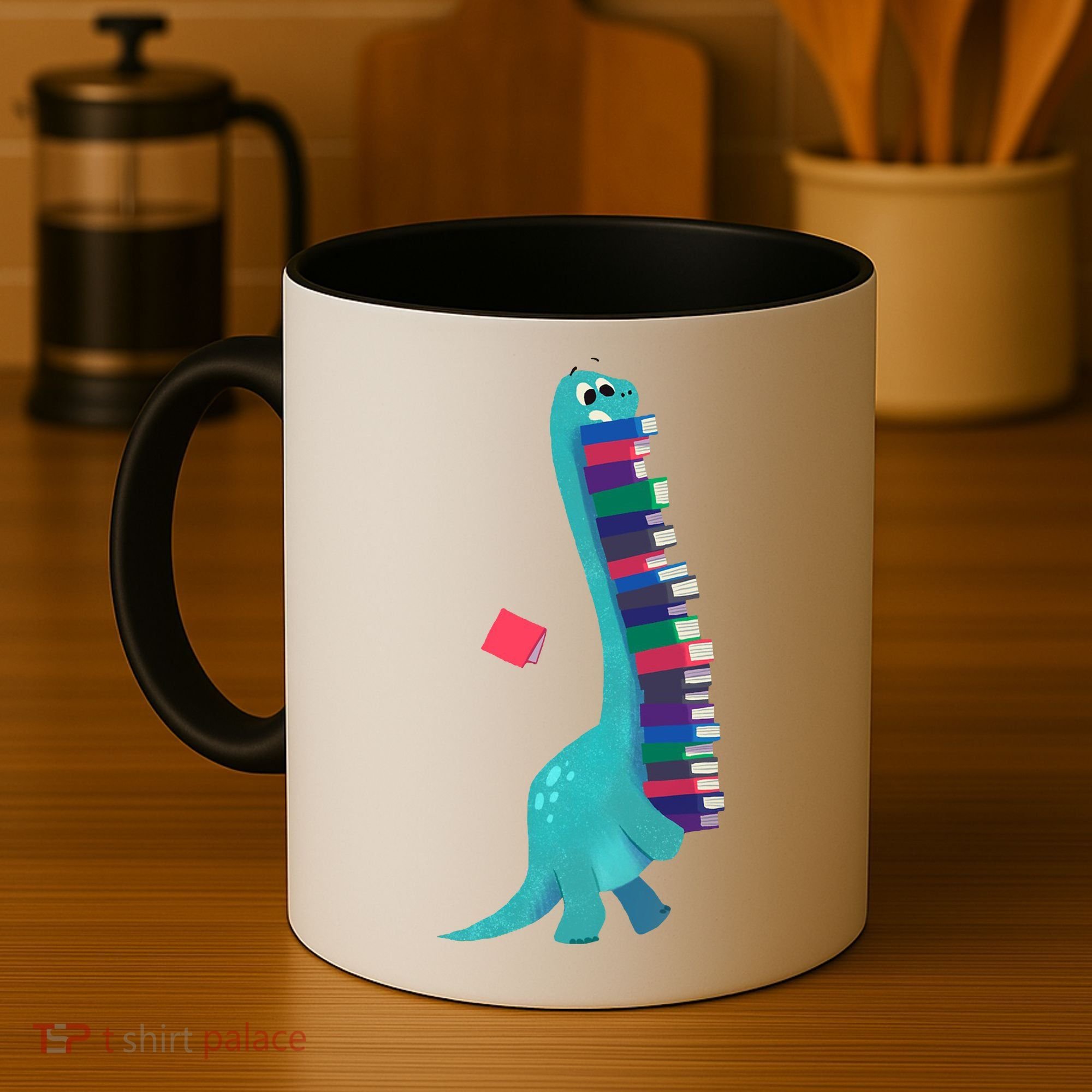 Cute Dinosaur Book Reading Readasaurus Coffee Mug