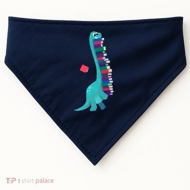Cute Dinosaur Book Reading Readasaurus USA-Made Doggie Bandana