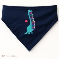 Cute Dinosaur Book Reading Readasaurus USA-Made Doggie Bandana thumb 0
