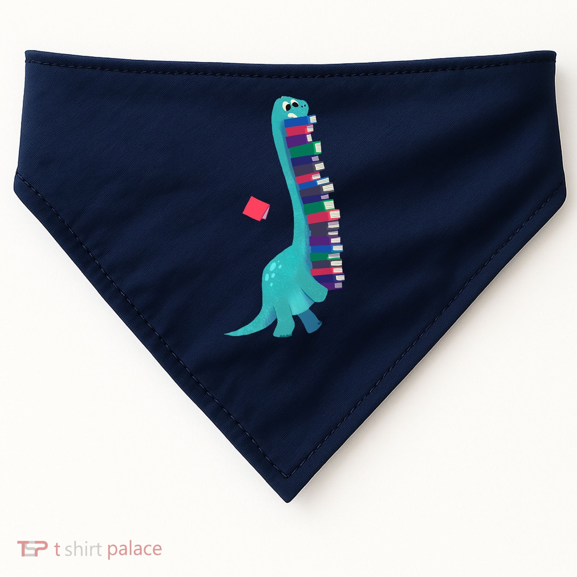 Cute Dinosaur Book Reading Readasaurus USA-Made Doggie Bandana
