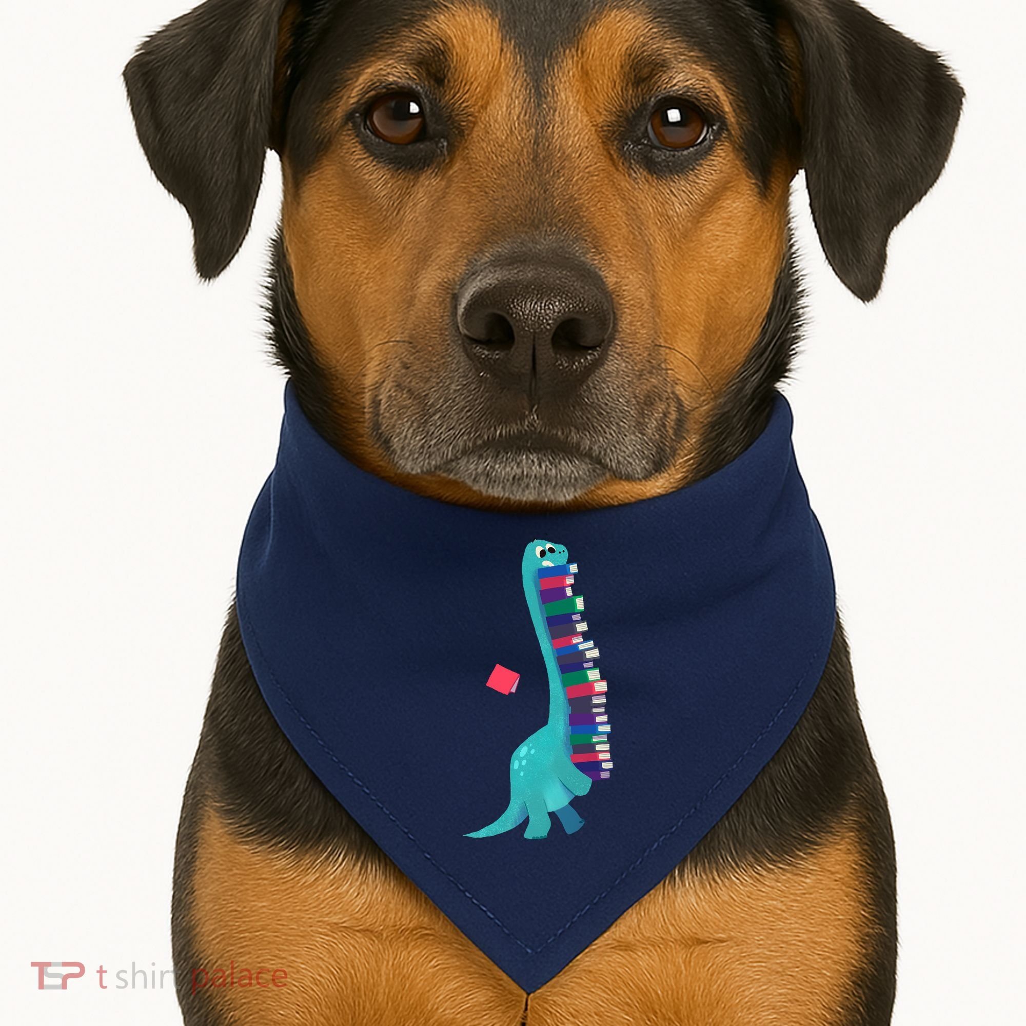 Cute Dinosaur Book Reading Readasaurus USA-Made Doggie Bandana