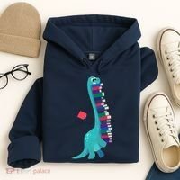 Cute Dinosaur Book Reading Readasaurus Hoodie thumb 4