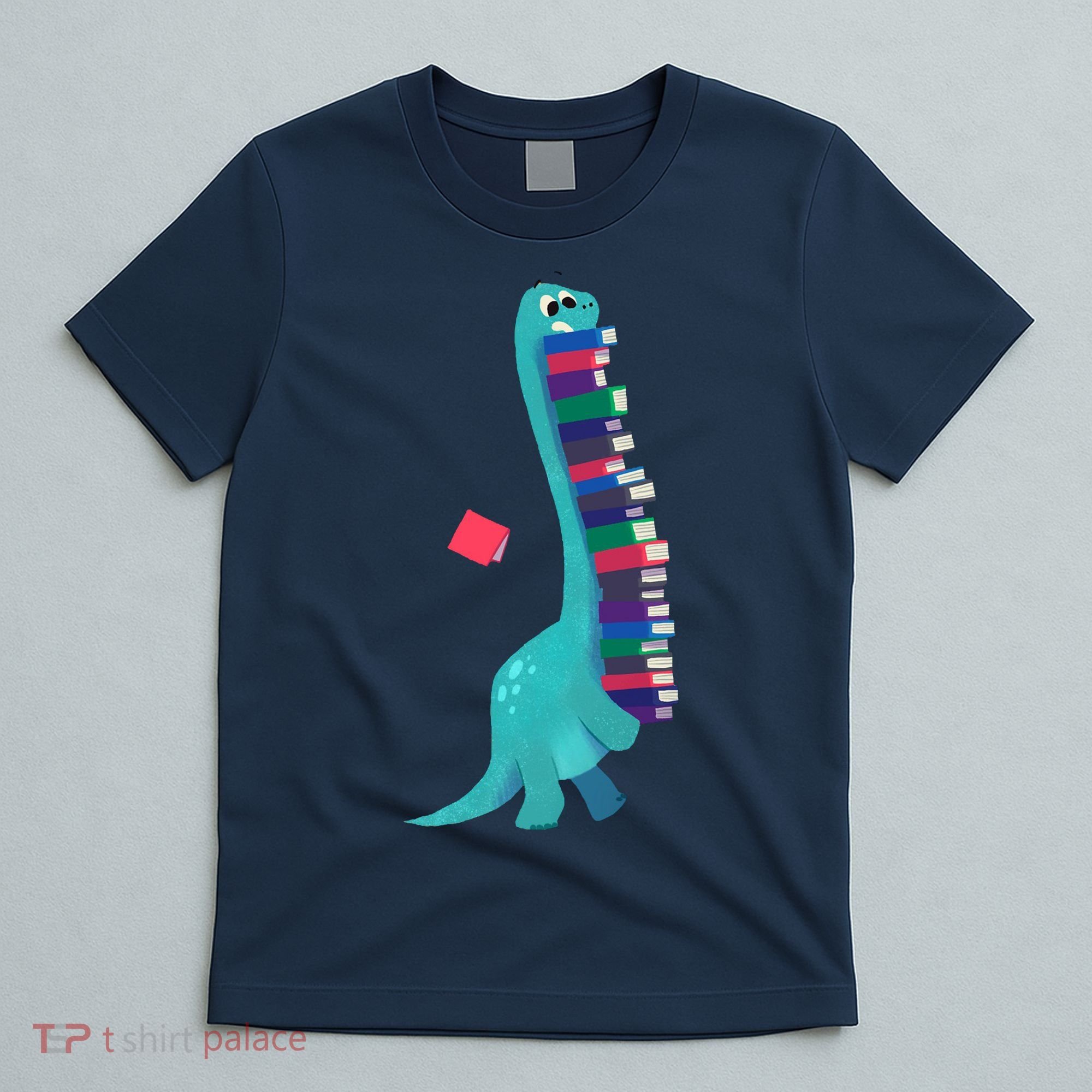 Cute Dinosaur Book Reading Readasaurus T-Shirt