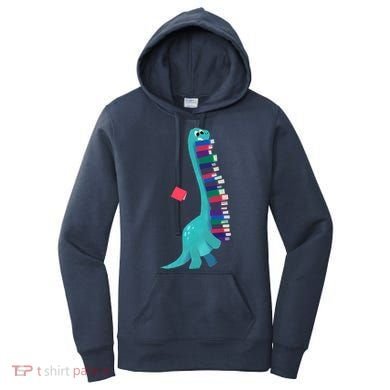 Cute Dinosaur Book Reading Readasaurus Women's Hoodie