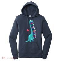 Cute Dinosaur Book Reading Readasaurus Women's Hoodie thumb 0