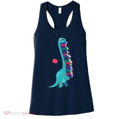 Cute Dinosaur Book Reading Readasaurus Women's Tank Top