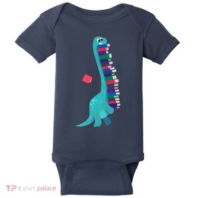 Cute Dinosaur Book Reading Readasaurus Baby Bodysuit