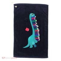 Cute Dinosaur Book Reading Readasaurus Golf Towel thumb 0
