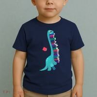 Cute Dinosaur Book Reading Readasaurus Toddler T-Shirt thumb 2