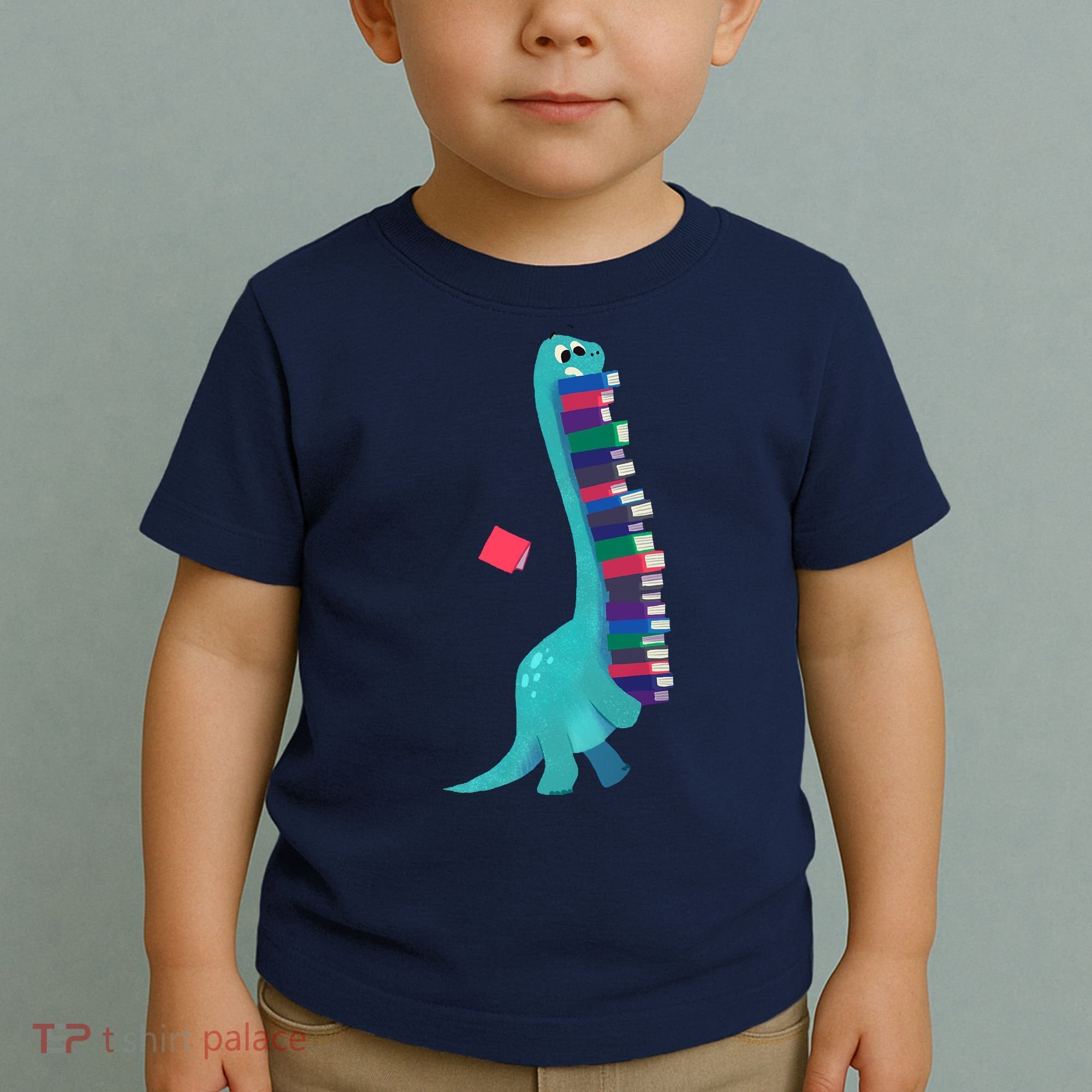 Cute Dinosaur Book Reading Readasaurus Toddler T-Shirt