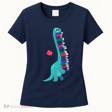 Cute Dinosaur Book Reading Readasaurus Women's T-Shirt