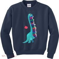 Cute Dinosaur Book Reading Readasaurus Kids Sweatshirt thumb 0