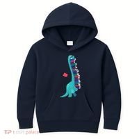 Cute Dinosaur Book Reading Readasaurus Kids Hoodie thumb 0