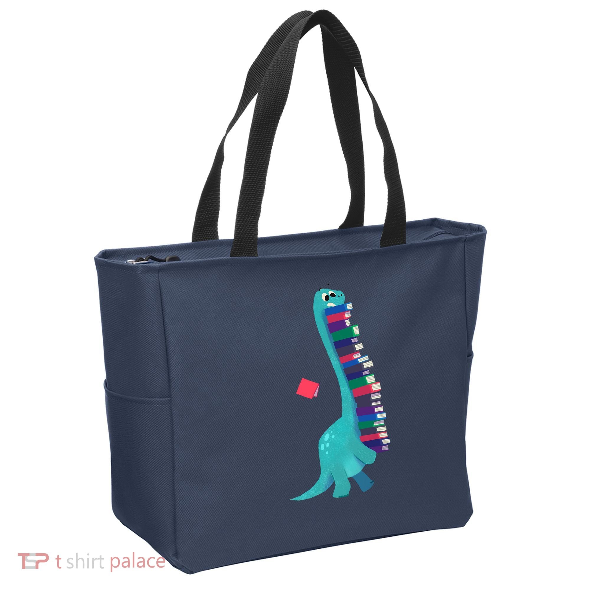 Cute Dinosaur Book Reading Readasaurus Tote Bag
