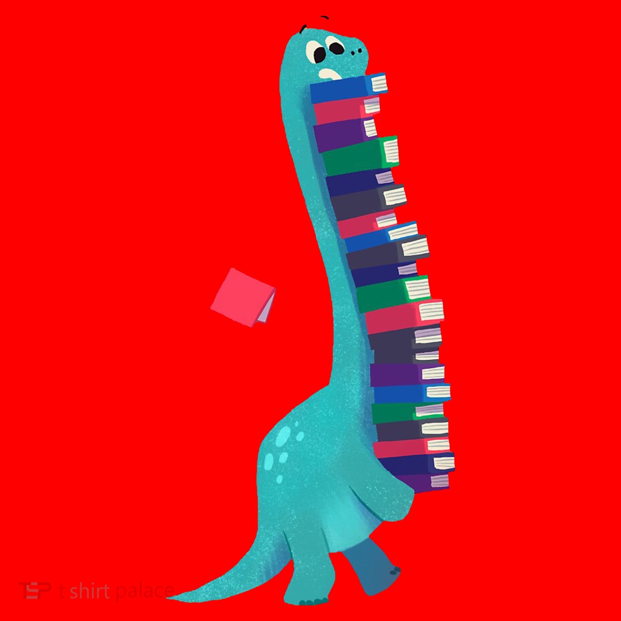 Cute Dinosaur Book Reading Readasaurus Santa Hat