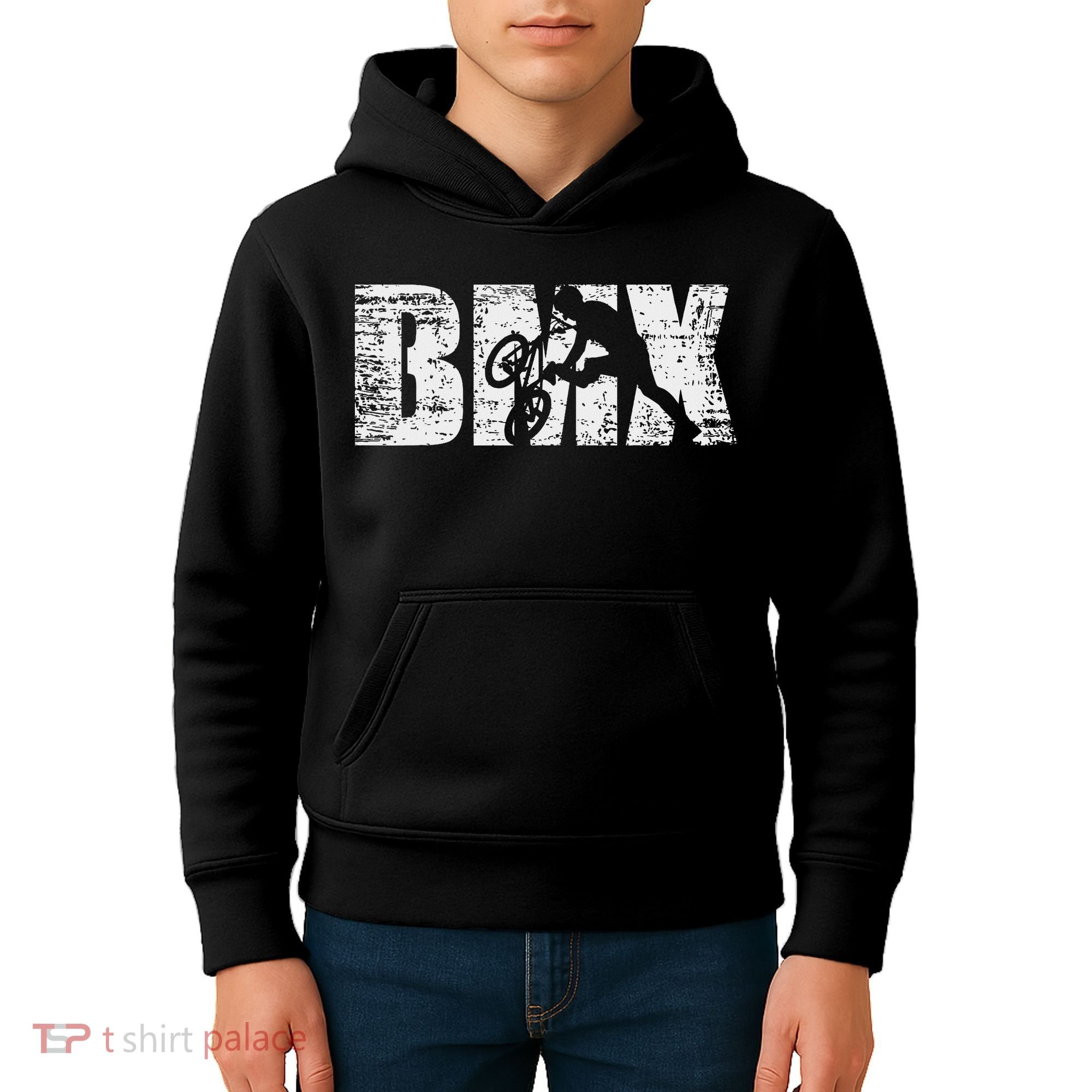Cool Distressed Bmx For Bmx Riders Kids Hoodie