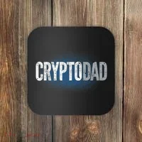 Crypto Dad Bitcoin Cryptocurrency Father Coaster thumb 0