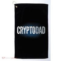 Crypto Dad Bitcoin Cryptocurrency Father Golf Towel thumb 0