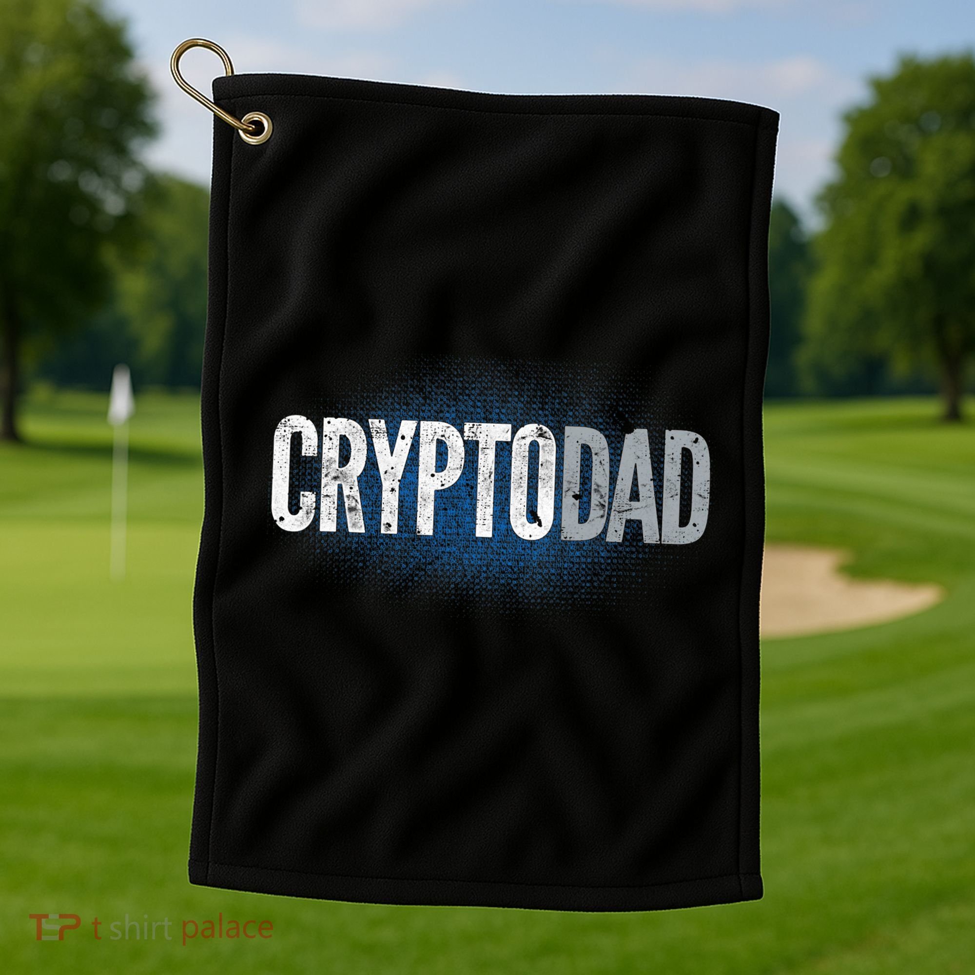 Crypto Dad Bitcoin Cryptocurrency Father Golf Towel