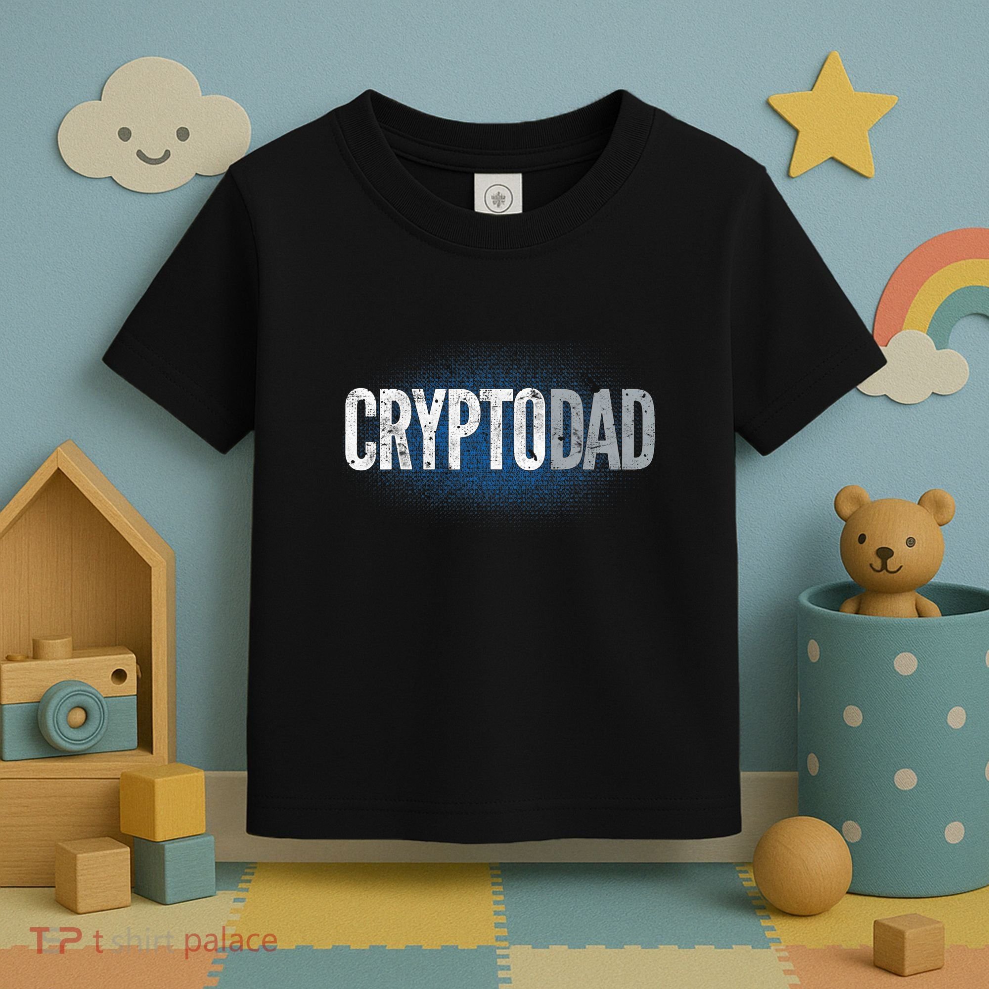 Crypto Dad Bitcoin Cryptocurrency Father Toddler T-Shirt