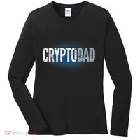 Crypto Dad Bitcoin Cryptocurrency Father Women's Long Sleeve Shirt thumb 0