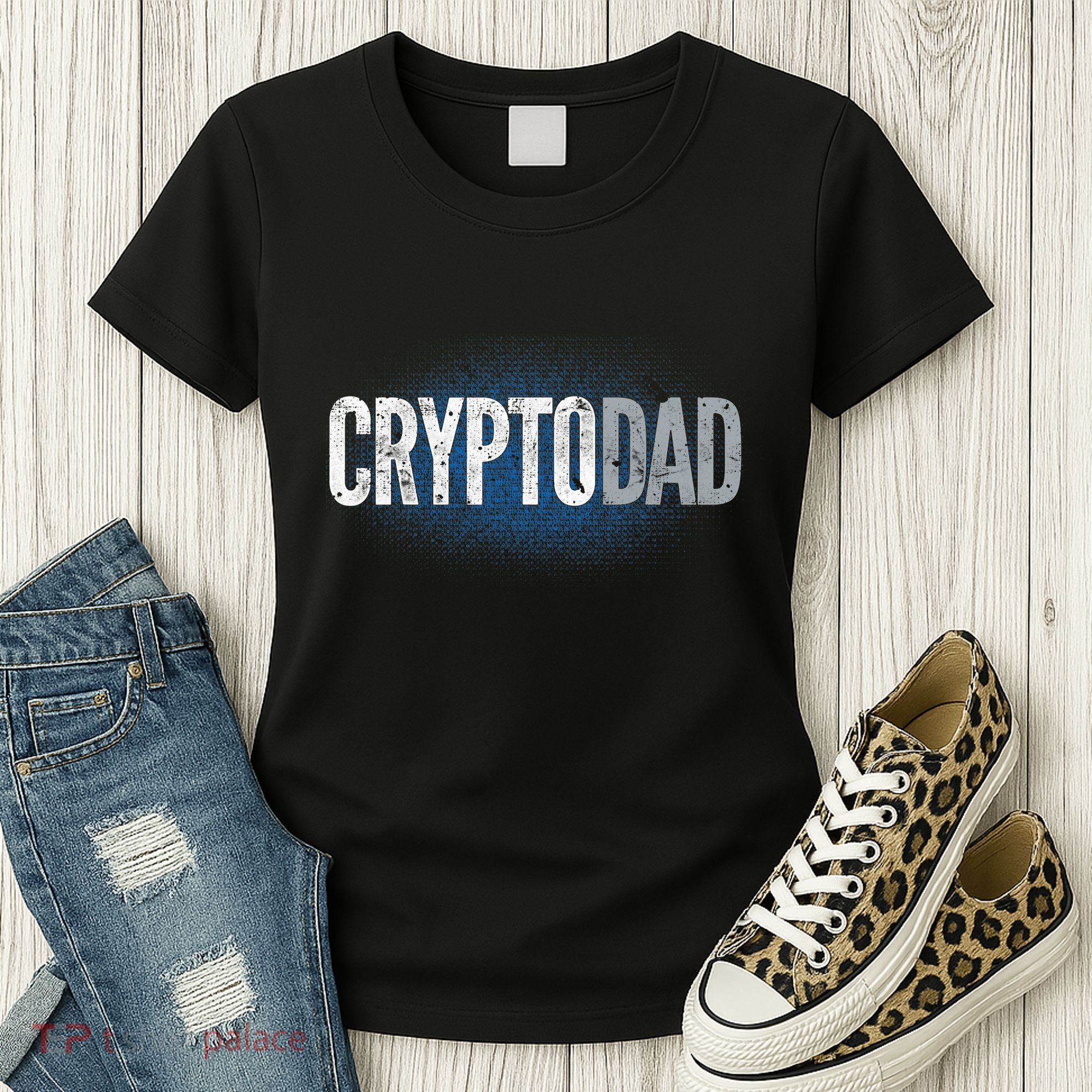 Crypto Dad Bitcoin Cryptocurrency Father Women's T-Shirt