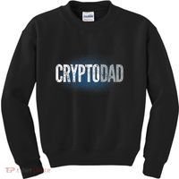Crypto Dad Bitcoin Cryptocurrency Father Kids Sweatshirt thumb 0