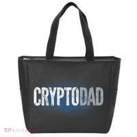 Crypto Dad Bitcoin Cryptocurrency Father Tote Bag thumb 0