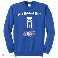 Cute Dirt Bike Floral Life Behind Bars Motocross Gift Sweatshirt thumb 0