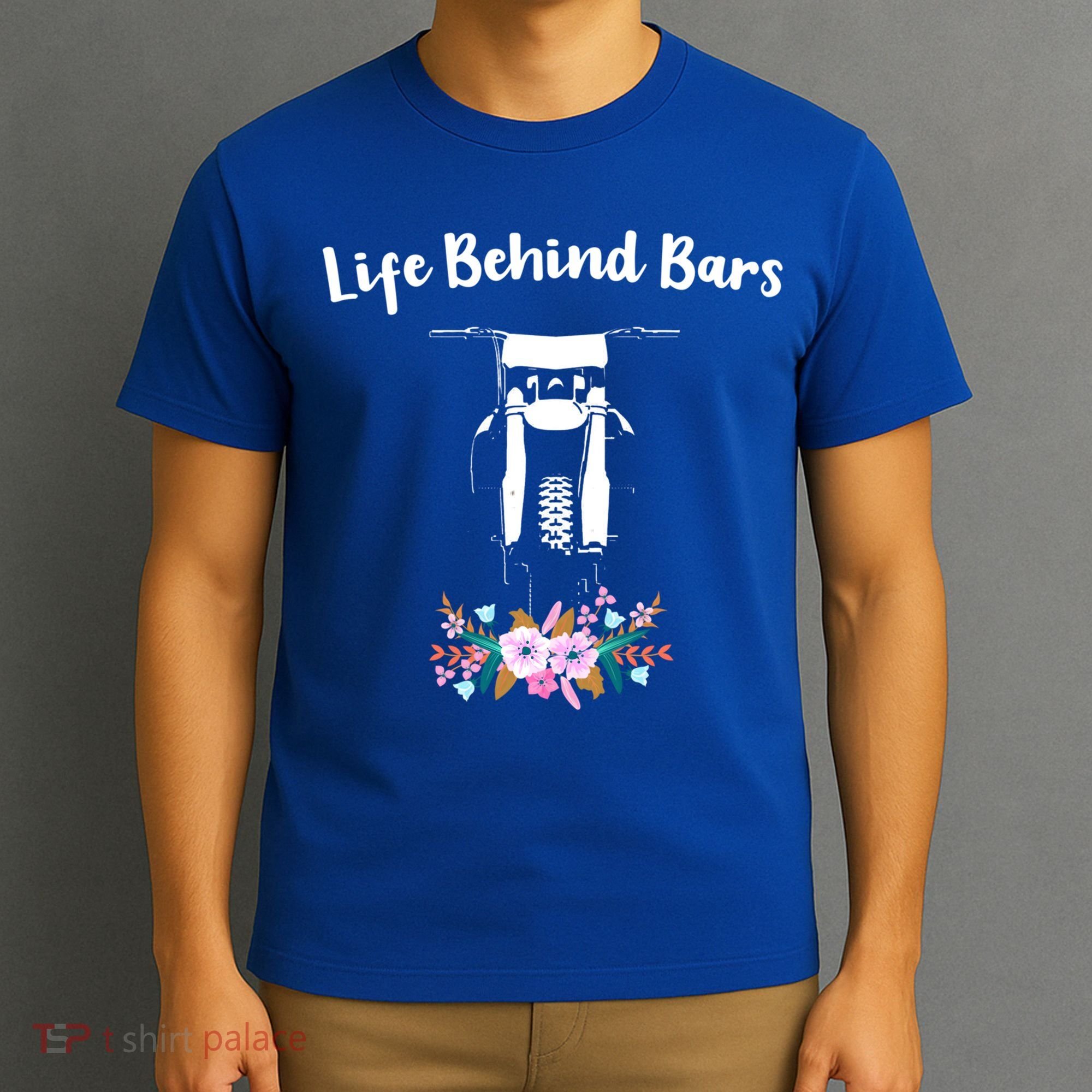 Cute Dirt Bike Floral Life Behind Bars Motocross Gift T-Shirt