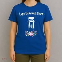 Cute Dirt Bike Floral Life Behind Bars Motocross Gift T-Shirt thumb 4