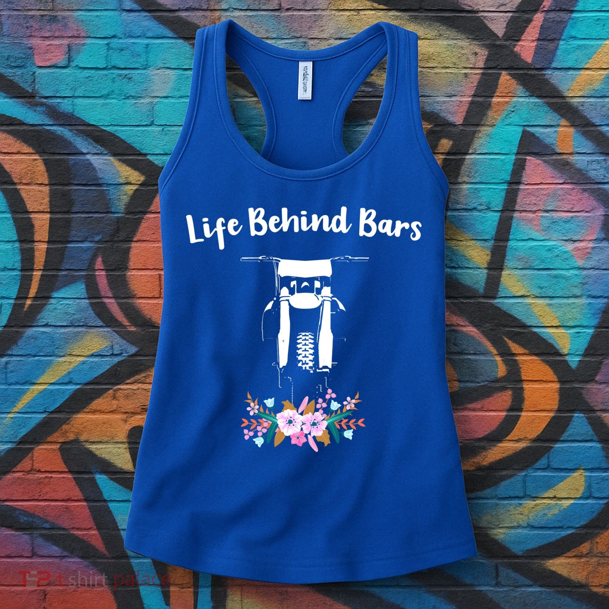 Cute Dirt Bike Floral Life Behind Bars Motocross Gift Women's Tank Top