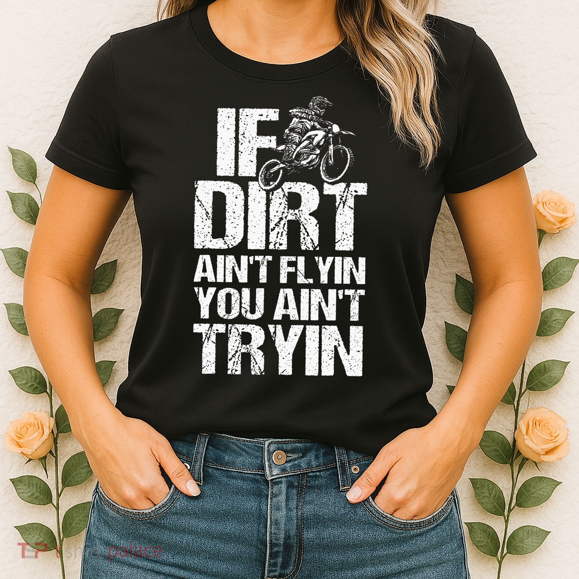 Cool Dirt Bike Art For Dirtbike Motorcycle Racing Women's T-Shirt