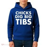Chicks Dig Big Tibs Gift Funny Workout Leg Day Fitness Gym Gift Kids Hoodie thumb 4